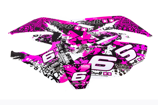 Dekor Kit Yamaha DT 50 Stage6 pink / schwarz