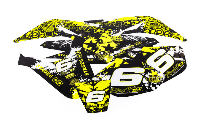 Kit déco Yamaha DT 50 Stage6 jaune / noir