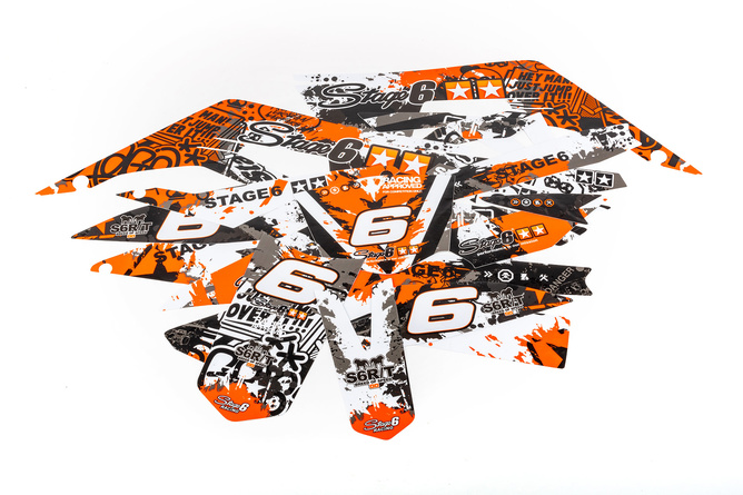 Graphic Kit Derbi Xtreme 2018 - 2020 orange / white