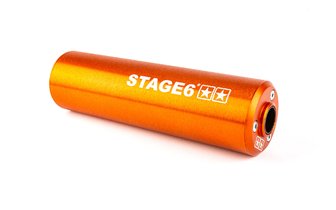 Silencieux Stage6 50 - 80cc passage gauche orange