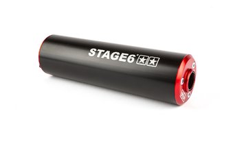 Endschalldämpfer Stage6 50 - 80cc Montage links rot / schwarz