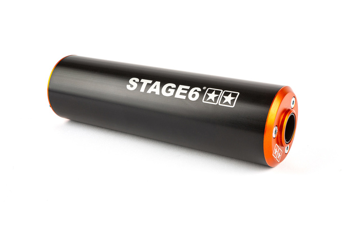Marmitta Stage6 Streetrace montaggio alto CNC arancio / nero Yamaha DT50