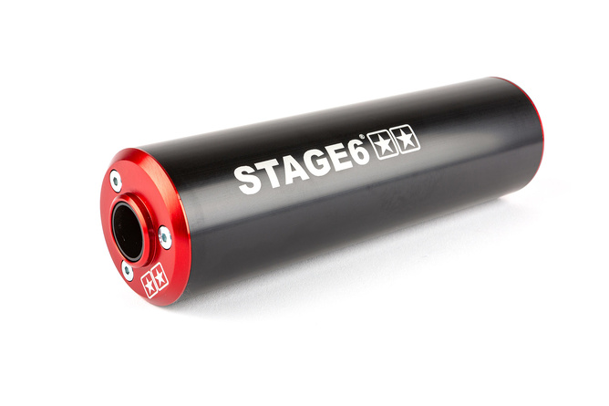 Exhaust Stage6 Streetrace high mount CNC red / black haut Rieju MRT