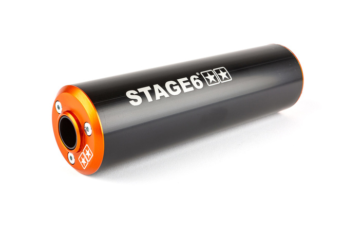 Marmitta Stage6 Streetrace montaggio alto CNC arancio / nero Sherco SE / SM