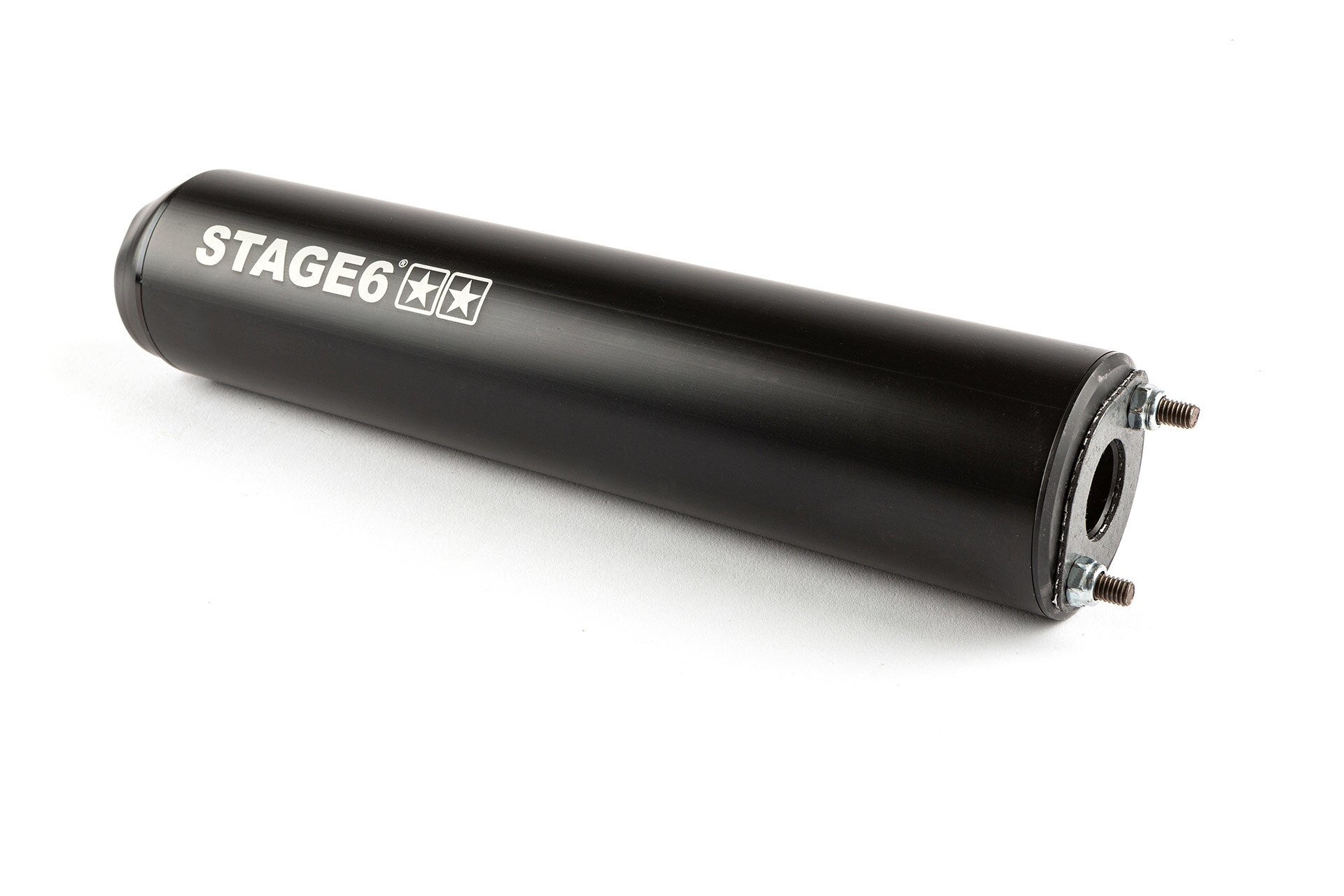 STAGE6 STREETRACE CNC MUFFLER ORANGE BLACK HIGH MOUNT HM WIND BETA RR AM6