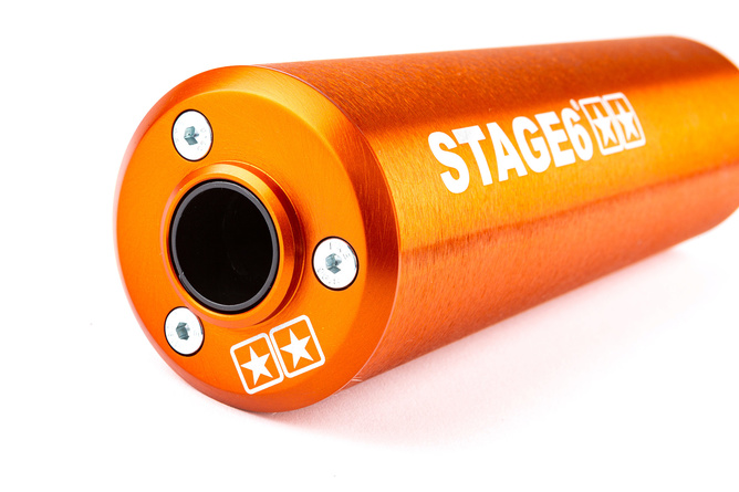 Auspuff Stage6 Streetrace CNC orange Derbi / Minarelli AM6