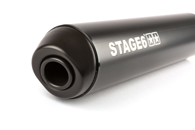 Exhaust Stage6 Streetrace chrome black Derbi / Minarelli AM6