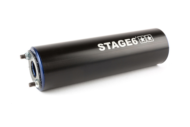 Exhaust Stage6 Streetrace high mount CNC blue / black Derbi Senda