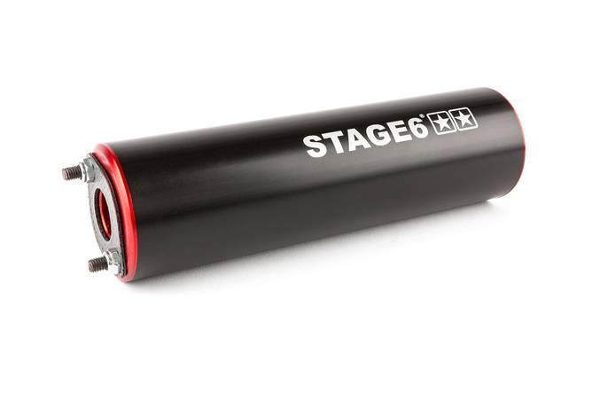 Exhaust Stage6 Streetrace high mount CNC red / black Derbi Senda