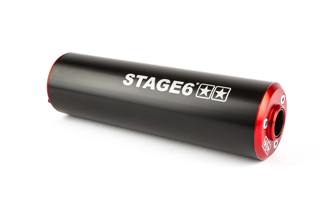 Exhaust Stage6 Streetrace 70cc high mount CNC red / black Derbi Senda
