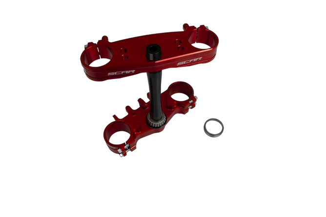 Triple Clamp complete Scar ACS CRF 250 / 450 red