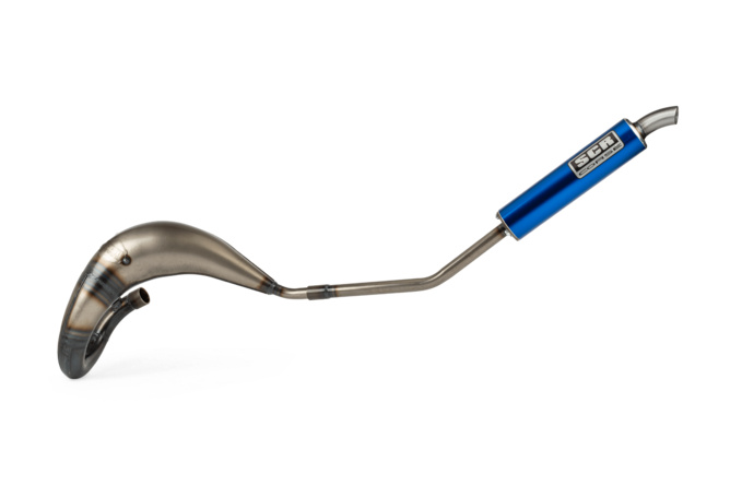 Pot d'échappement SCR Corse Handmade Cross 50 - 70 Derbi Bleu