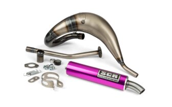 Pot d'échappement SCR Corse Handmade Cross 50 - 70 Derbi Violet