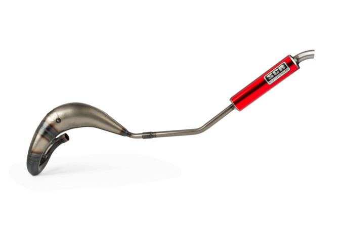 Pot d'échappement SCR Corse Handmade Cross 50 - 70 Derbi Rouge
