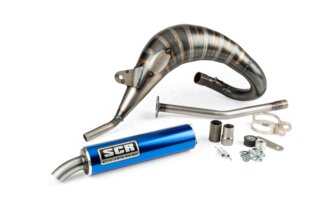 Pot d'échappement SCR Corse Handmade Cross 50 - 70 Sherco 50 Bleu