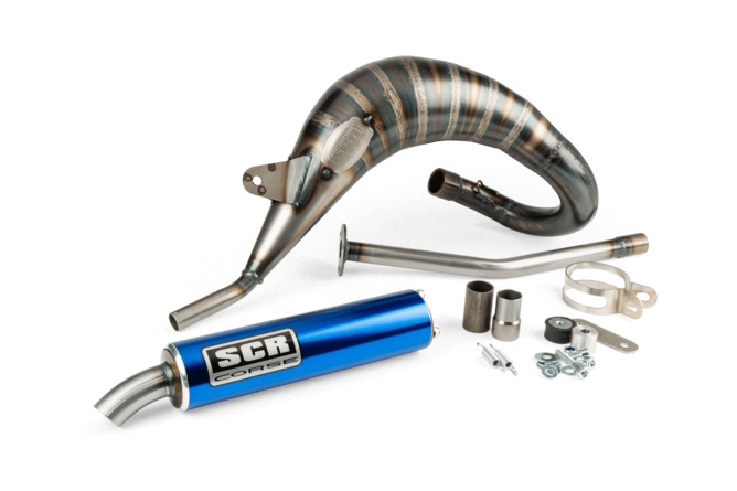 Pot d'échappement SCR Corse Handmade Cross 50 - 70 Sherco 50 Bleu