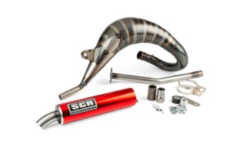 Pot d'échappement SCR Corse Handmade Cross 50 - 70 Sherco 50 Rouge