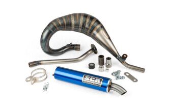 Pot d'échappement SCR Corse Handmade Cross 50 - 70 Beta RR Bleu