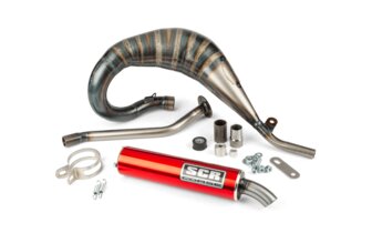 Pot d'échappement SCR Corse Handmade Cross 50 - 70 Beta RR Rouge