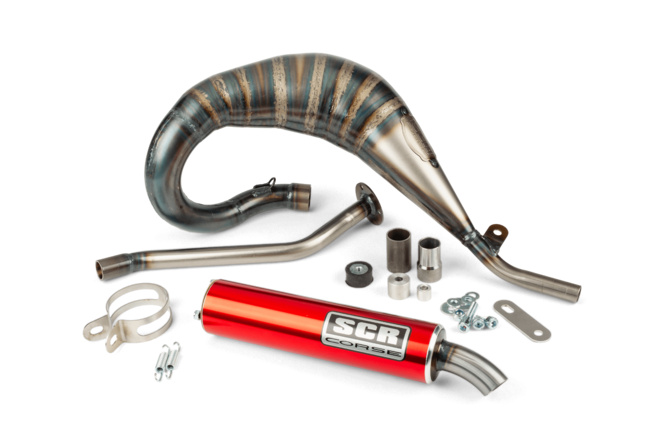 Pot d'échappement SCR Corse Handmade Cross 50 - 70 Beta RR Rouge