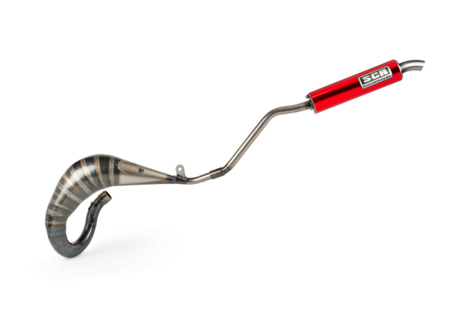 Pot d'échappement SCR Corse Handmade Cross 50 - 70 Beta RR Rouge