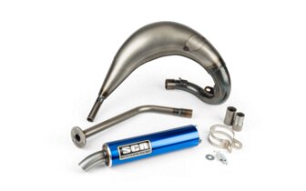 Pot d'échappement SCR Corse Handmade Cross 50 - 70 Rieju MRT Bleu