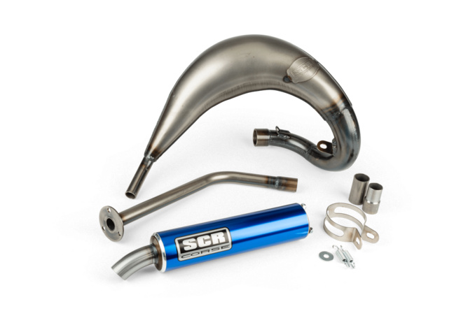 Pot d'échappement SCR Corse Handmade Cross 50 - 70 Rieju MRT Bleu