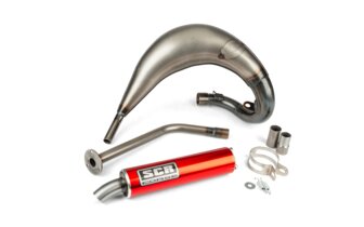 Pot d'échappement SCR Corse Handmade Cross 50 - 70 Rieju MRT Rouge
