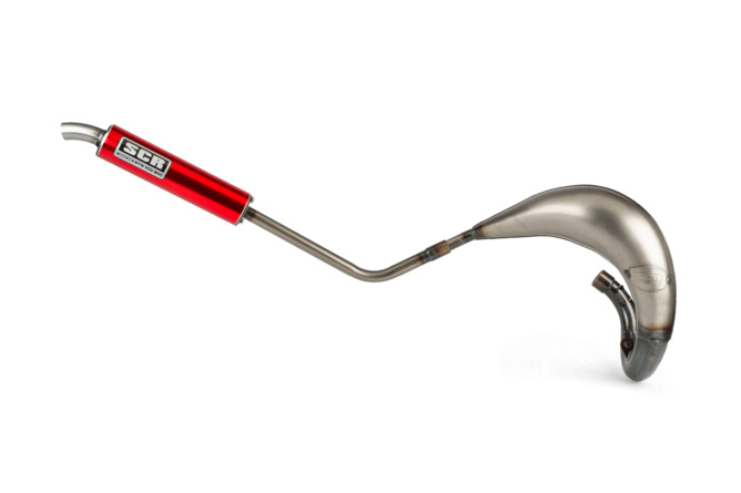 Pot d'échappement SCR Corse Handmade Cross 50 - 70 Rieju MRT Rouge