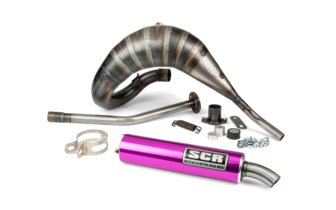 Pot d'échappement SCR Corse Racing Line Cross 70 - 80 Derbi Violet