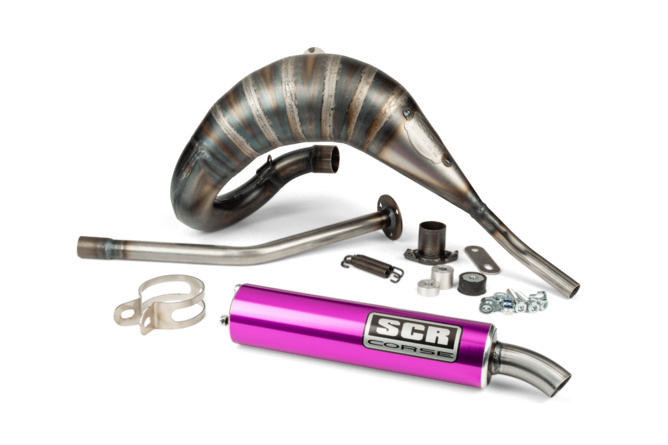 Pot d'échappement SCR Corse Racing Line Cross 70 - 80 Derbi Violet