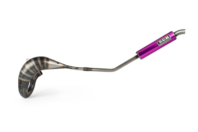 Pot d'échappement SCR Corse Racing Line Cross 70 - 80 Derbi Violet
