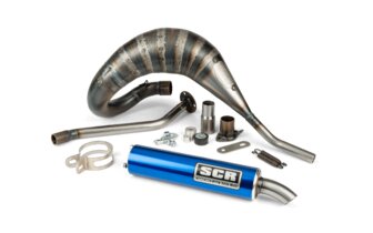 Pot d'échappement SCR Corse Racing Line Cross 70 - 80 Beta RR Bleu