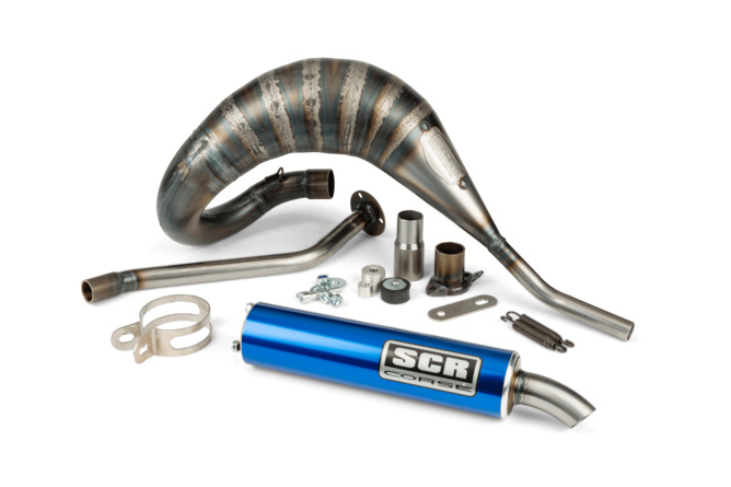 Pot d'échappement SCR Corse Racing Line Cross 70 - 80 Beta RR Bleu