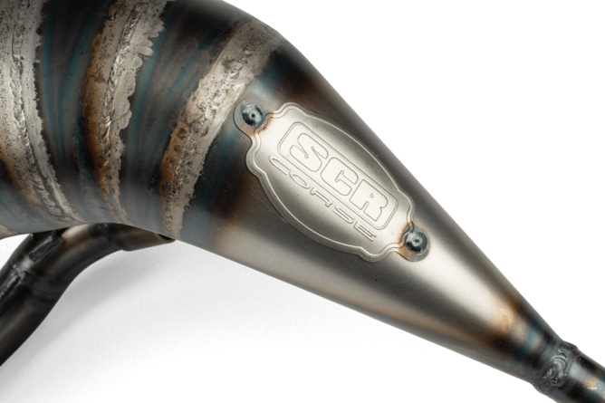 Pot d'échappement SCR Corse Racing Line Cross 70 - 80 Beta RR Bleu