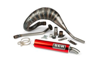 Pot d'échappement SCR Corse Racing Line Cross 70 - 80 Beta RR Rouge