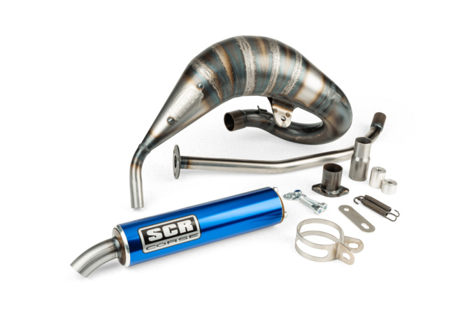 Pot d'échappement SCR Corse Racing Line Cross 70 - 80 Rieju MRT Bleu