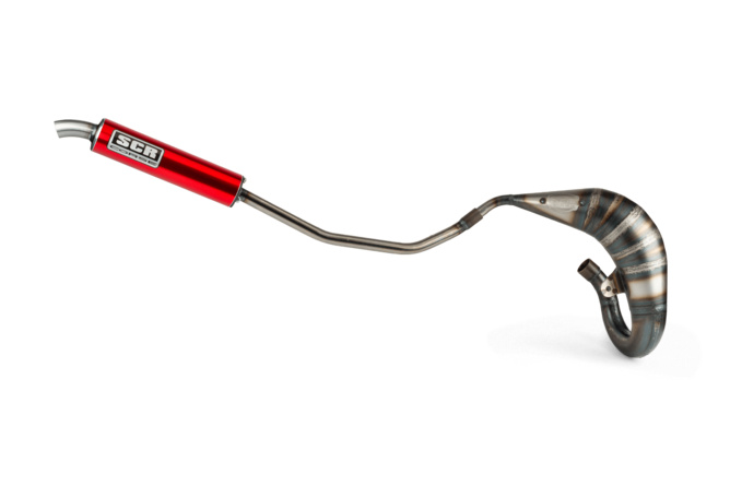 Pot d'échappement SCR Corse Racing Line Cross 70 - 80 Rieju MRT Rouge