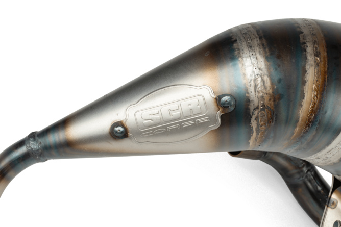 Pot d'échappement SCR Corse Racing Line Cross 70 - 80 Rieju MRT Rouge