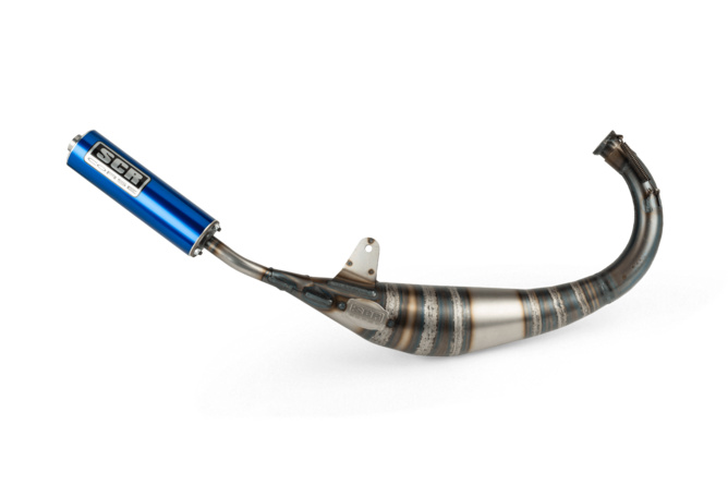 Pot d'échappement SCR Corse Racing Line 70 - 80 Derbi Bleu