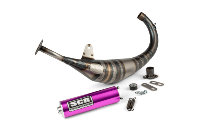 Pot d'échappement SCR Corse Racing Line 70 - 80 Derbi Violet