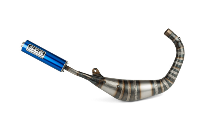Pot d'échappement SCR Corse Racing Line 80 - 90 Derbi Bleu