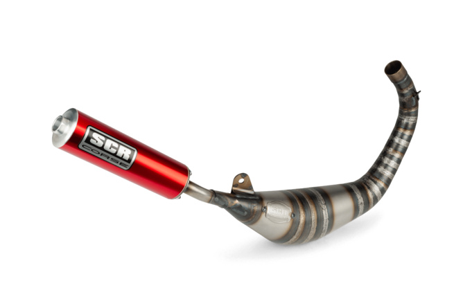 Pot d'échappement SCR Corse Racing Line 80 - 90 Derbi Rouge