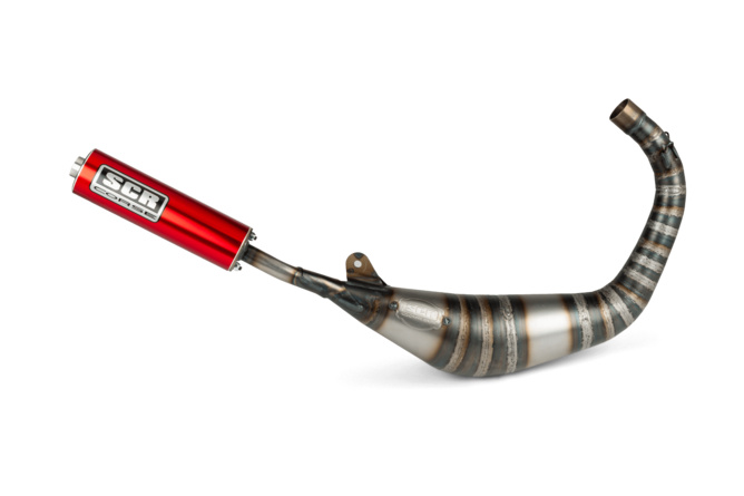 Pot d'échappement SCR Corse Racing Line 80 - 90 Derbi Rouge