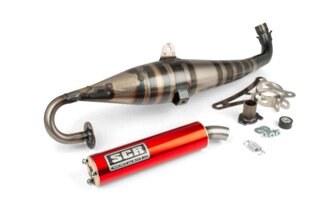 Pot d'échappement SCR Corse Handmade 70 MBK Nitro Rouge