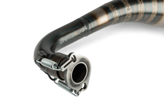 Auspuff SCR Corse Handmade 70 Minarelli liegend rot