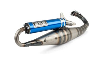 Exhaust SCR Corse Handmade 70 Piaggio blue