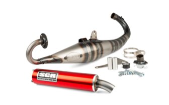 Pot d'échappement SCR Corse Handmade 70 Piaggio Zip Rouge