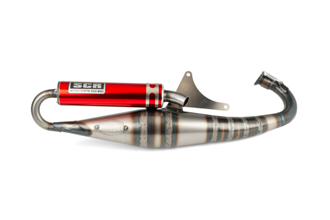 Auspuff SCR Corse Handmade 70 Piaggio rot