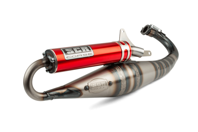 Auspuff SCR Corse Handmade 70 Piaggio rot